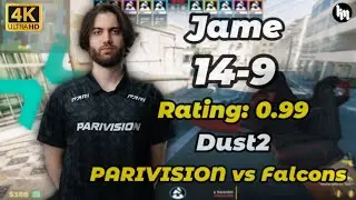 Jame (14-9) PARIVISION vs Falcons (Dust2) | BLAST Bounty 2026 Season 1 Finals #cs2 #jame