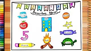 Easy Adjective Chart | Adjective Chart | English Grammar Chart | Adjective TLM | Adjective Examples