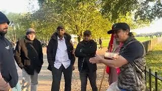 Visitor came to challenge Br Mansur | speakers corner 
