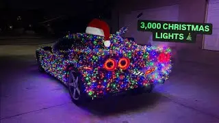 ADDING 3,000 CHRISTMAS LIGHTS TO MY C6 CORVETTE!!!