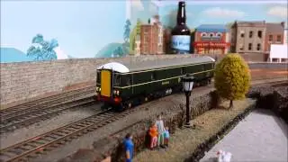 Heljan Class 128 DMU fitted with Howes DCC Sound on Barton Model Railway    25/12/14