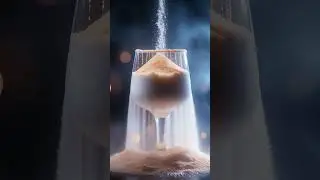 🍩 Inside the Glass: Powdered Sugar Sand &ndash; Soft Sweet Sparkles #ai  #aiart