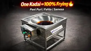 Electric कड़ाही में तली पानीपुरी 😱 | Bullet Fryer जैसा रिज़ल्ट |सब कुछ परफेक्ट फ्राई  #video#viral