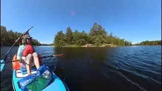 SUP camping in Cold Lake of Kawartha Highlands Park on July 1 ,2022