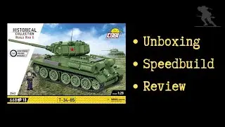 Cobi T-34-85 (2542) масштаб 1:28 &mdash; распаковка, быстрая сборка и обзор