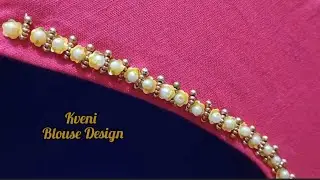 Normal Needle Work Blouse  Neck Design Beads Work #subscribe 