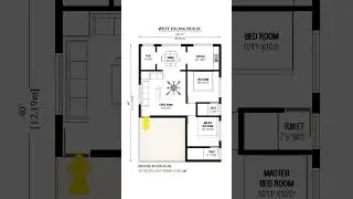 West facing house plans 🏠 #homedesign #architecture #realestate #housedesign  #houseplan #shorts