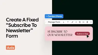 Create a fixed  Subscribe to Newsletter  form