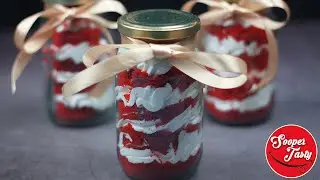 Eggless Red Velvet Jar cake | Red Velvet cake with cream cheese frosting | SooperTasty