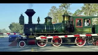 Walt Disney World Railroad, Lilly Belle, World Drive Crossing, December 2022