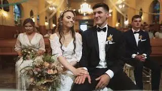 Nowoczesny film ślubny Gościniec Przy Czarnoleskim Trakcie -  Piękna przysięgą pary młodej.