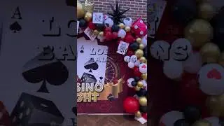 CASINO BALLOON ARCH #shorts #balloons #arch #casino #howto @LorenaBalloons