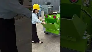 The Forestry Whole Tree Drum Chipper #wood #crusher  entire trees efficiently, producing r mulch.