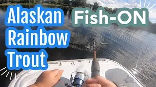 Kids catching Alaskan Rainbow Trout, FISH-ON.