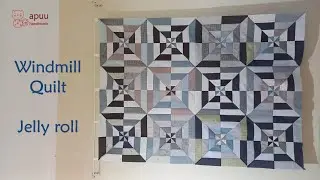 Windmill Quilt | Jelly Roll | Quilt Pattern | In A Day | Quick Easy | Beginner