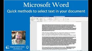 Microsoft Word Tips for selecting text