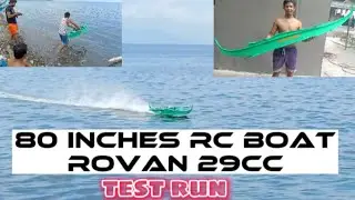 80 Inches RC Boat with Rovan 29cc engine (first test run)