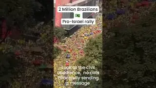 Over 2 Million Brazilians supported Israel in S&atilde;o Paulo. #israel #brazil #protest