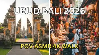 Ubud Bali 4K Walking Tour: Royal Palace, Art Market & Local Streets (POV ASMR)