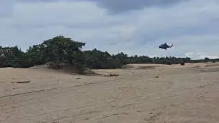 Getting a haircut from an AW139