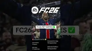FC26 Closed Beta Key Dates #ultimateteam #UT #fifa #FC26 #closedbeta #beta #closed #key #ut #ea #fc