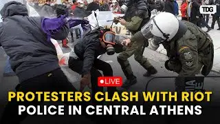 Athens Protest Erupts Into Violence LIVE: Protesters Clash With Riot Police