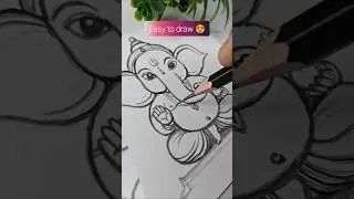 Lord Ganesha Drawing 😍 Ganpati Bappa Morya 🙏#art #song #ganpati #ganeshchaturthi #shorts #artist