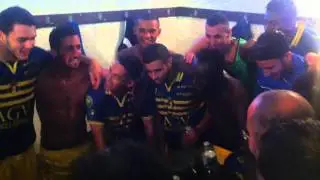 Joie collective dans le vestiaire Toulonnais &agrave; Agde !  Victoire 4-1 (22/08/15)