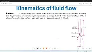Kinematics of fluid flow: 05 // Numerical problem flow through nozzle