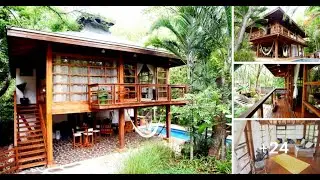 Bali Style Raised Wooden House, Relax in the Mid of Tropical Forest