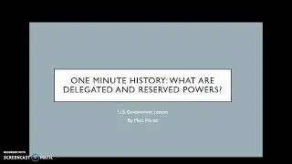 What are Delegated and Reserved Powers?