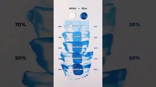 White VS Blue..Satisfying Color mixing🎨 #colormixing #satisfying #asmrart
