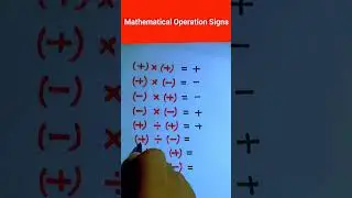 Mathematical operation signs#shorts #viral #youtubeshorts #signs