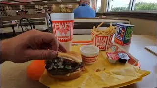 WHATABURGER POV LIMITED TIME PICO BURGER FRENCH FRIES GRAVY SPICY EATING FAST FOOD ASMR MUKBANG