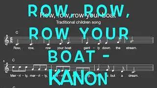 Lied: Row, row, row your boat (Children song / Melodie, Akkorde, Noten,Text)