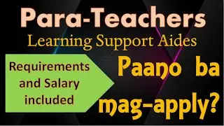 DepED Para-Teachers Requirements and Salary