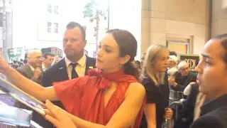 Olivia Cooke greets fans at Ready Player One Premiere