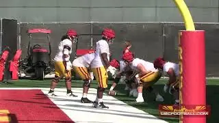 USC Fall Camp offensive line drills