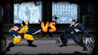 Wolverine vs Wolvenom (Venom Symbiote Wolverine) MUGEN BATTLE