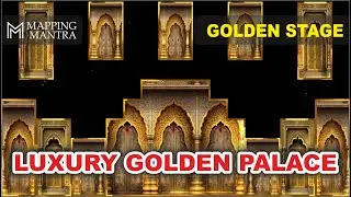 Luxury Wedding Stage Background | Golden Palace Design