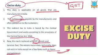 What is Excise Duty ? || Excise Duty అంటే ఏమిటి? || La Excellence