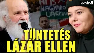 ÉLŐ: Tüntetés Lázár János minisztériuma előtt