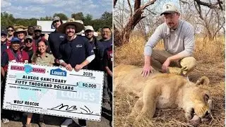 MrBeast visited Maya Higa's Alveus Sanctuary in Texas to help with flood recovery.