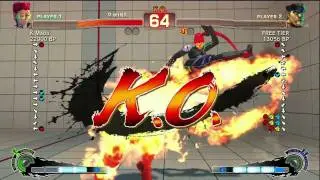 Wolfkrone [Viper] vs FREE1UP [Bison] 1/2 SSF4 Endless Battle Matches - Xbox Live - TRUE-HD