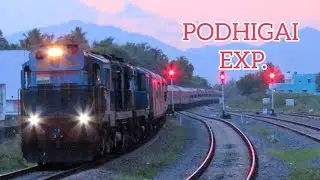 THANGAM TWINS entering TENKASI JN. | PODHIGAI SF EXP. Indian Railways