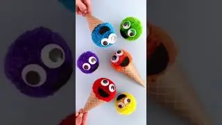 Easy pom pom ice cream tutorial for party decor