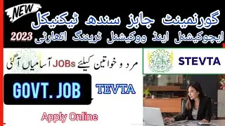 New Govt Jobs | TEVTA Jobs 2023 | Sindh government jobs