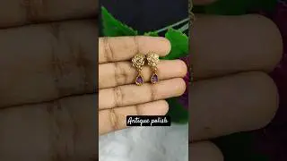 Latest stone earrings|8764252999 #earrings #online #gold #white #trending #purple #antique