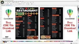 Restaurant Menu Card Design Coreldraw |How to make Restaurant Menu Card in Coreldraw| @rdptechnical