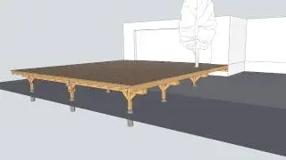 Terrasse sur pilotis - Vid&eacute;o de la structure
